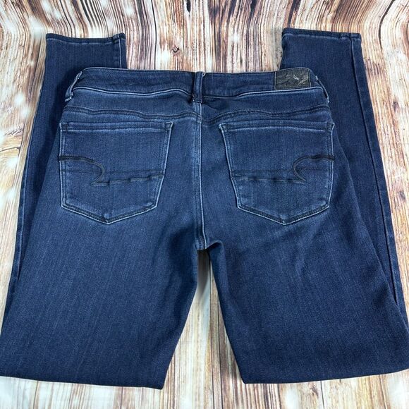 American Eagle SKINNY Womens Size 6 Low Rise Blue Jeans Denim Pants 28x28 - Picture 2 of 10